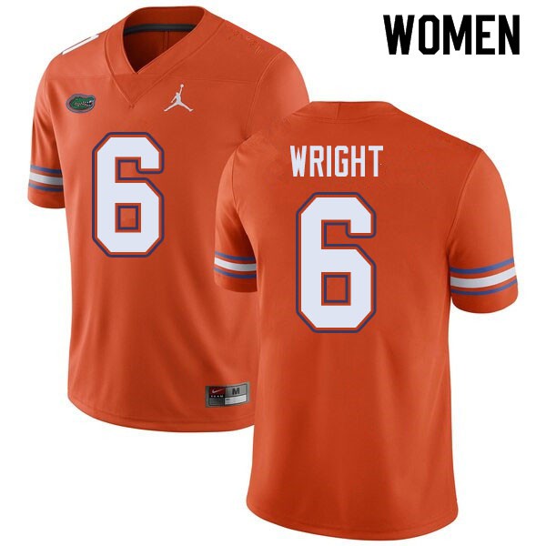 Jordan Brand Women #6 Nay'Quan Wright Florida Gators College Football Jersey Orange